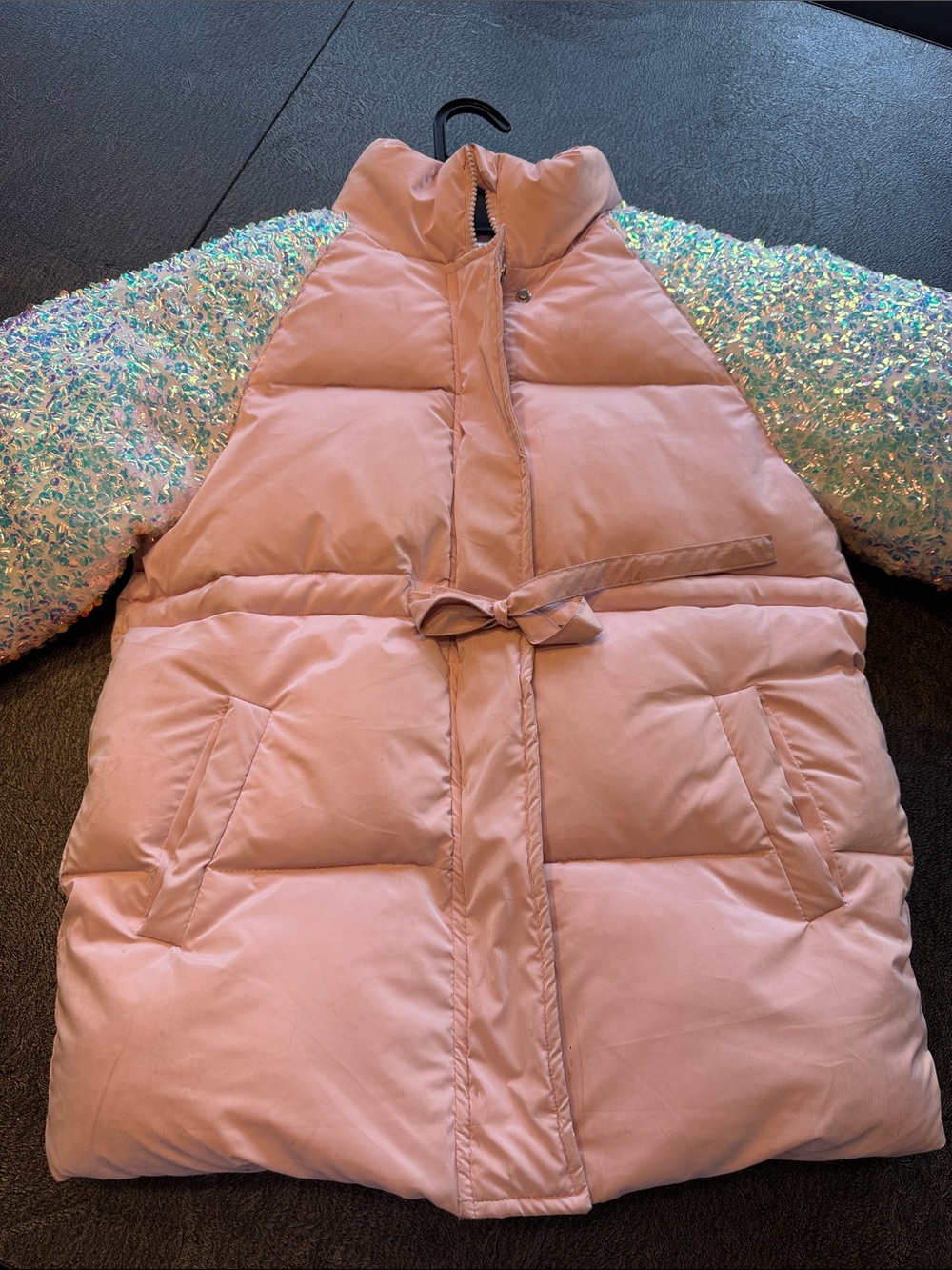 Lola and the Boys Puffer Sequined Coat size 8 - Picture 2 of 5